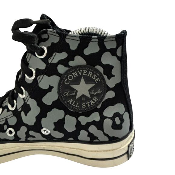 Converse Chuck Taylor 70 Hi Top Reflective Black Lepoard Sneakers Unisex Sze 5/7 - Picture 4 of 9